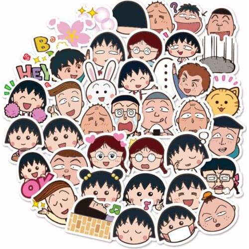 10/40Pcs/Set Cherry Maruko Kawaii For Chidren Toy Waterproof Sticker to DIY Laptop Bicycle Helmet Car Decals