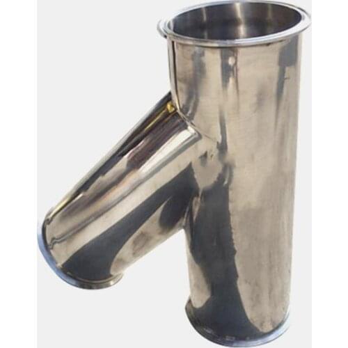 102mm Pipe OD 4" Tri Clamp Oblique Y Shaped 3 Way SUS 304 Stainless Sanitary Fitting Spliter Homebrew Beer Wine