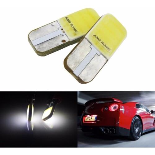 ANGRONG 2x High Power COB LED 501 Bulb No Error T10 194 W5W Number Plate Light DRL White 6000K
