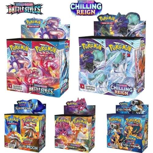 2021 nueva 360 Uds TCG: Escudo y espada escalofriante reinado Calyrex Vmax tarjeta 360 Uds tarjetas de Pokemon Booster de