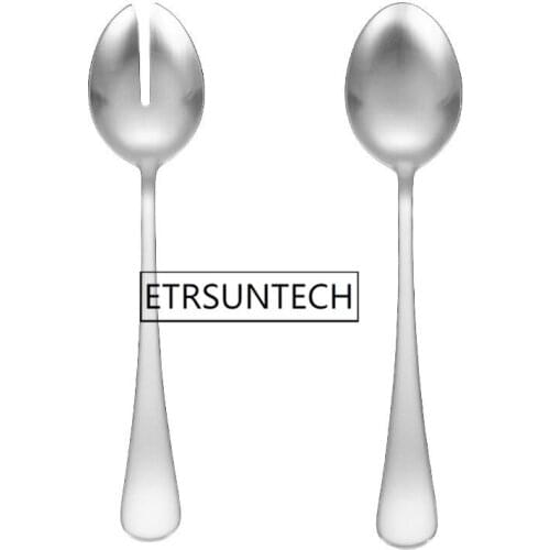 30sets Stainless Steel Salad Servers European Style Salad Spoon Fork Salad Serving Set Kitchen Pasta Tools