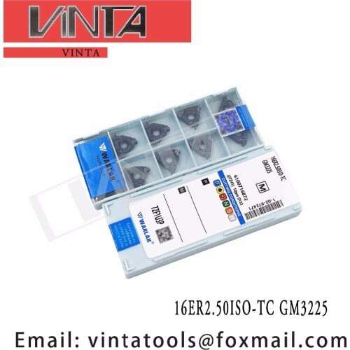 Free shipping high quality 10pcs/lots 16ER2.50ISO-TC GM3225 cnc carbide turning inserts