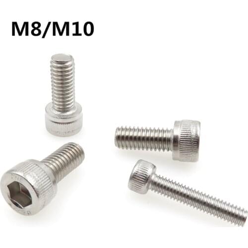 M8/M10 Inner Hex Socket Bicycle Bolt DIN912 304 Stainless Steel Hexagon Socket Head Cap Screws Metric Thread