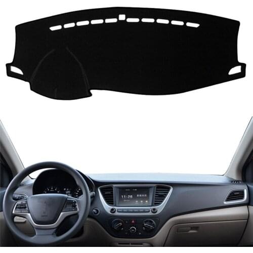 For Hyundai Solaris 2 Accent Verna 2017 2018 Dashboard Cover Mat Pad Dashmat Sun Shade Instrument Carpet Car Styling Accessories