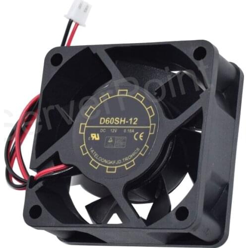 6025 GP D60SH-12C DC12V 0.18A 2 Wires 2 Pins 6CM case fan,cpu cooler