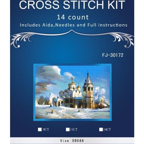 Top Quality Lovely Hot Sell Counted Cross Stitch Kit Old World Holiday Ornaments Similar DMC FJ-30172 snow cancel