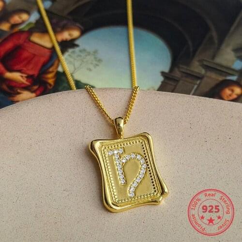 Fashion Silver 925 Necklace Creative Design Inlaid Zircon Pendant Necklaces Gift For Woman Jewelery