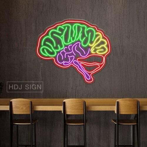 Brain Shape LED Neon Sign For Home Decoration Or Bar Wall Neon Sign For Beach Party Or Restaurant To Provide Lighting