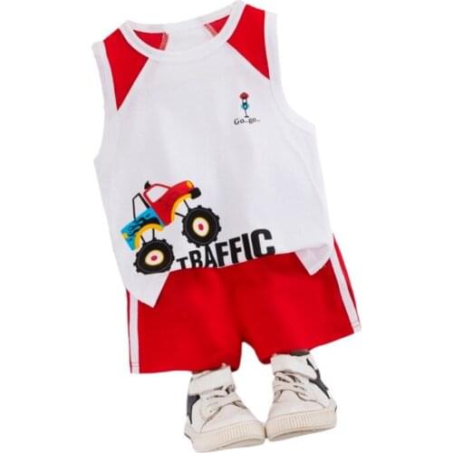 New Summer Baby Girls Boys Clothes Children Cotton Cartton Vest Shorts 2Pcs/set Toddler Fashion Casual Costume Kids Tracksuits