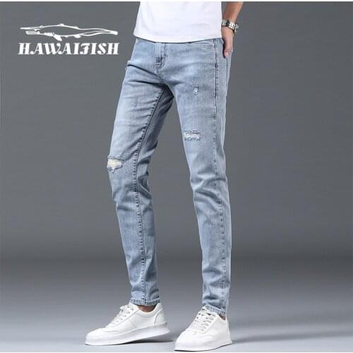 New 2021 Autumn Mens Stretch Jeans Branding Pants Business Casual New Style Loose Pants Jeans Men Slim Casual Trousers
