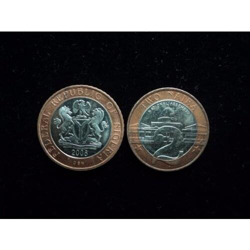 26mm Nigerian 2 Naira Africa Coins Old Original Infrequent Coin Commemorative Edition 100% Real Random Year