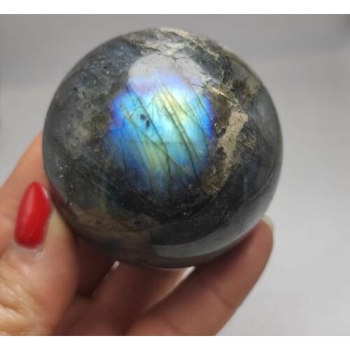 1pcs 5.5-6cm crystal sphere Natural beatiful light Labradorite Ball quartz stone Orb Healing