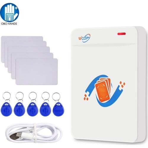 RFID Reader Writer Copier Duplicator 125KHz 13.56MHz Encrypted Programmer USB UID T5577 Key fob Card Support NFC Phone/Wristband