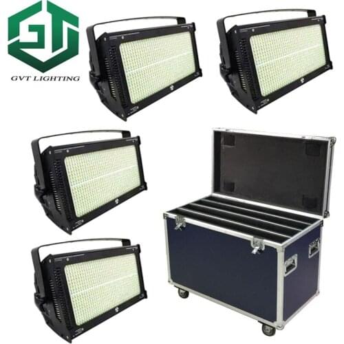 With flightcase packing 4pcs/lot 1000W Stage Led Strobe Light 800PCS SMD 5050 Led Lamp White Color Bright Stage Effect Lights