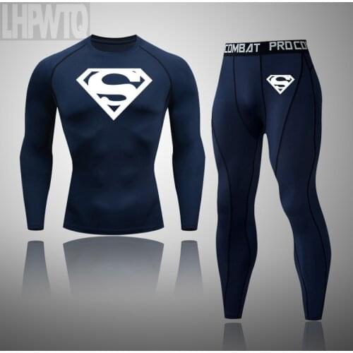 Thermal Underwear Mens Long Underwear Compression Clothing Fitness Shirt Men Running Shirt Training Thermal Underwear