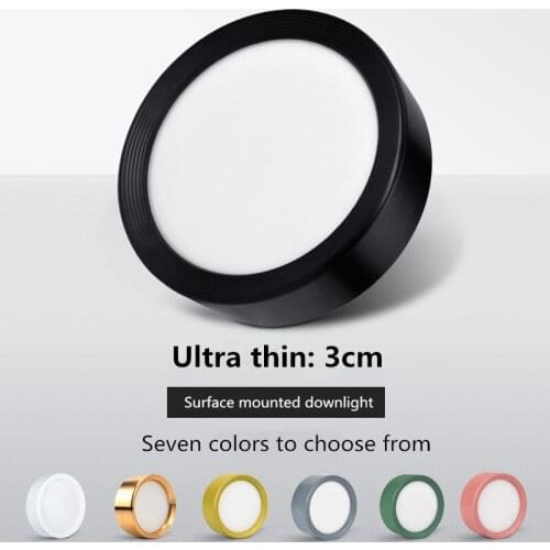 Ultra Thin Led Downlight 220V 5W 7W 9W 12W 15W Modern Surface Mounted Down Light LED Light Lamp Spot Light for Home Indoor Store