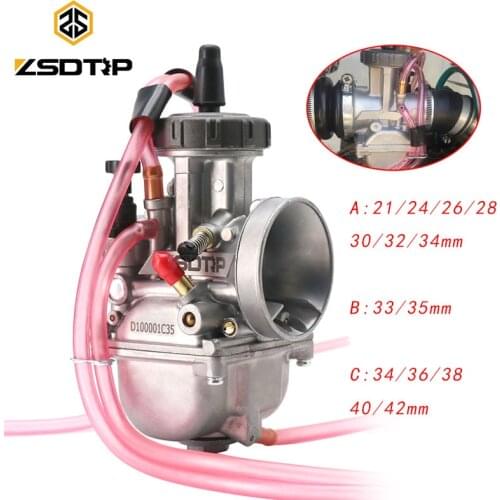ZSDTRP 21-34mm 33 35 36 38 40 42mm For PWK For Keihi Carburetor Carburador Universal 2T 4T Engine Motorcycle Scooter UTV ATV