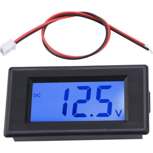 4-30V Two Wire LCD Liquid Crystal Display Voltmeter Digital Voltage Power Tester With Blue Screen Backlight