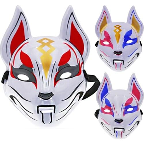 Japanese Style Anime Cartoon Funny Halloween Masks Womens Cospaly Fox Game Christmas Party Mask Performance Makeup Ball Props