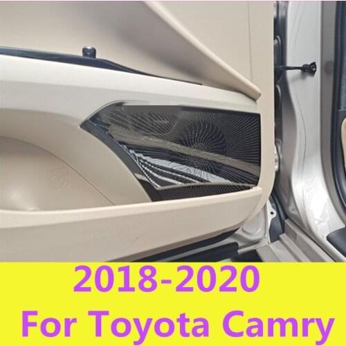 For Toyota Camry 8th Sedan 2018-2020 car styling speaker decoration sound paste decoration Sequin loudspeaker Net cover styling