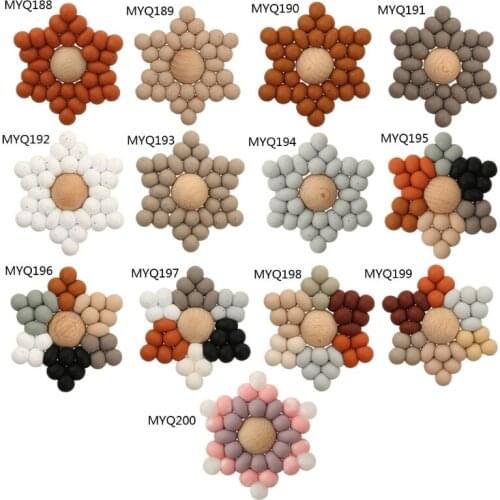 1PC Baby Teether Teething Bracelet Silicone Beads Montessori Baby Products Toys