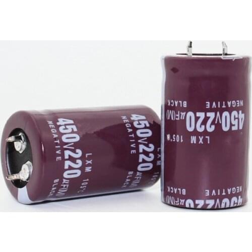 10~20pcs/lot 450V 220UF Radial DIP Aluminum Electrolytic Capacitors size 25*40 220UF 450V Tolerance 20