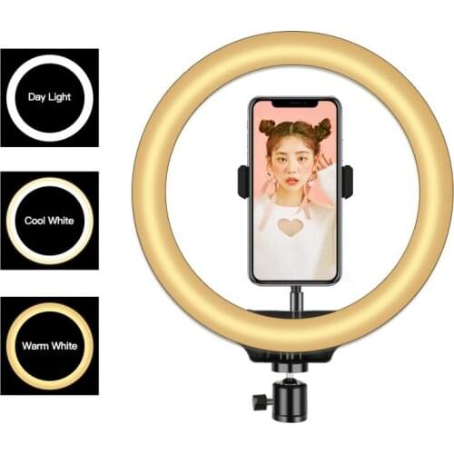 10inch 26cm Lightdow Big/Small Dimmable LED Studio Camera Ring Light Phone Video Light Lamp With Tripods Ring Table Fill Light
