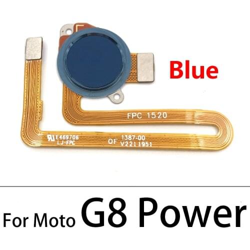 10Pcs/Lot,Fingerprint Sensor Home Return Key Menu Button Flex Ribbon Cable For Moto G8 Play / G8 Plus Power
