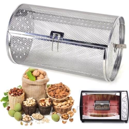 11.7*22CM Stainless Steel Oven Drum Parts Grilled Cage Rotary Oven Mesh Barbecue Roasted Coffee Bean Nut Walnut Roaster Cage