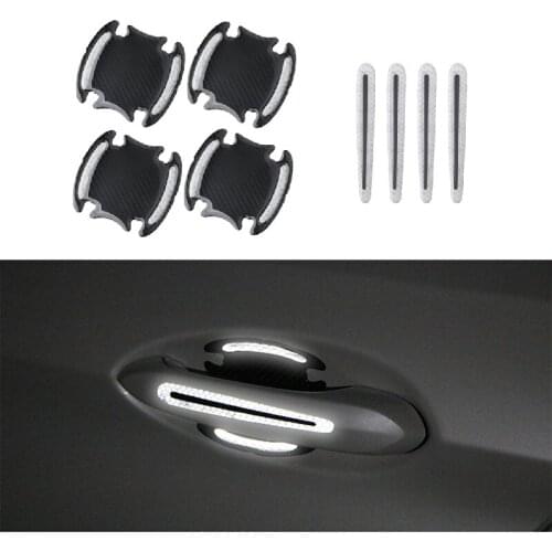 3D Car Reflective Sticker Car door handle door bowl Cover Accessories for Nissan Teana X-Trail Qashqai Livina Sylphy Tiida