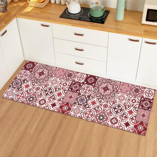 Bohemia Home Kitchen Floor Mat Rugs Boho Anti-slip Entrance Door Mat Carpet Home Floor Mat for Bedroon Living Room Bathroom