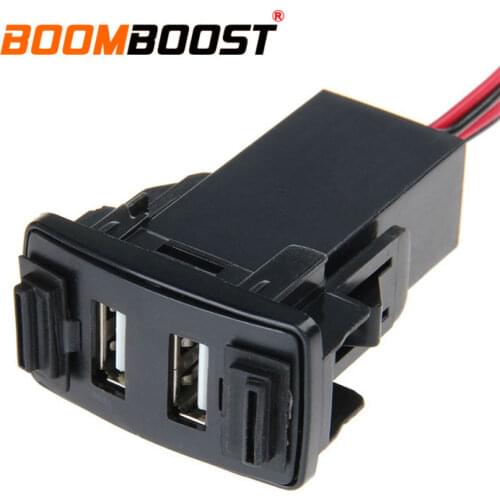 Dual USB 5V 2.1A Mini Auto Car Socket adapter Cell Phone Charger for T/OYOTA V/IGO