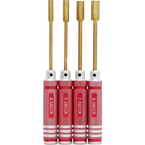 Socket Drivers Bits Kit - Red - 4.0/5.5/7.0/8.0BOX