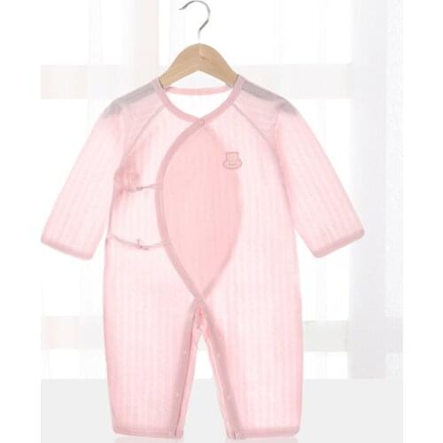 Summer Thin Baby Boy Girl Clothes Short-sleeved Cotton Solid Newborn Baby Soft Romper Newborn Clothing For 0-3 Years