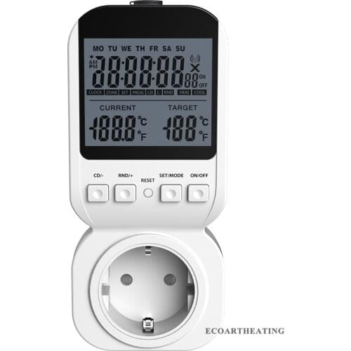 Multi-function Thermostat Timer Switch Socket with Sensor Probe Energy-saving Mechanical Timer Socket Timing Switch