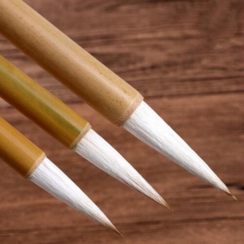 Chinese Brush Pen Set Caligrafia 3pcs/set Huzhou White Cloud Calligraphy Brush Pen Chinese Calligraphy Brush Pen Tinta China