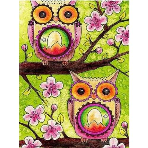 New 5D DIY Diamond Painting Cartoon Full Square Rhinestone Owl Diamond Embroidery Sale Cross Stitch Mosaic Home Decor Gift ll146