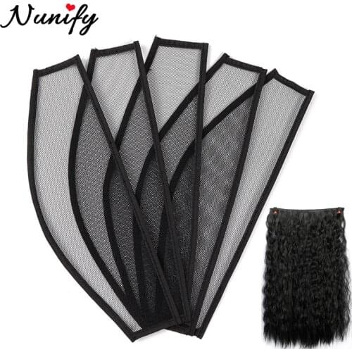 Nunify Afro Puff Net Wig For Making Clip Black Hair Net Guleless Hairnet Hair Bun Net For Women Synetic Human Hair Clip Hair Net