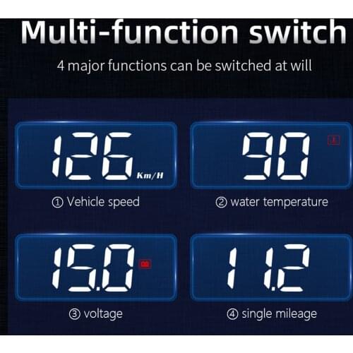 M3 Car Head-up Display Windshield HUD with KM/h MPH OBD2 Overspeed Warning Windshield Projector Auto Electronics for Car Trucks