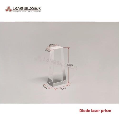 Size:60*23(12)*12(10) , Diode laser light guide prism crystal with AR@808nm coating for both surface