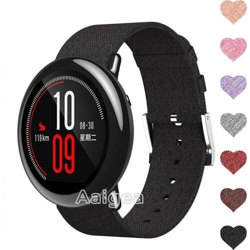 Newest Woven Fabric Watch Strap Band for Xiaomi Huami Amazfit PACE Smart Watch Quick Release fashion nylon Wrist strap 22mm