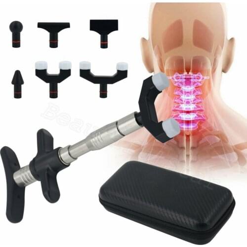 Manual Chiropractic Gun Therapy Spine Correction Spinal Rehabilitation Chiropractic Corrector Adjusting Metal 6 Heads Massager