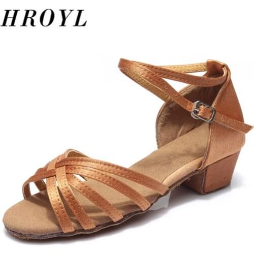 High quality new arrival wholesale girls Children/child/kids ballroom tango salsa latin dance shoes low heel shoes