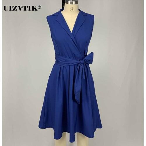 UIZVTIK Solid Summer Dresses