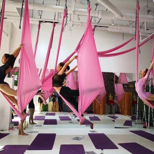 Aerial Yoga Hammock 7Mx2.8M Premium Aerial Silk Fabric Yoga Swing for Antigravity Yoga Inversion indoor swing
