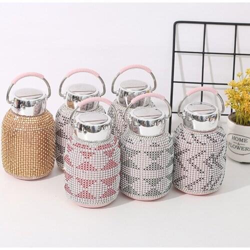 High-value Little Fairy Water Cup Big Belly Cute Vacuum Flask Ins Net Red Portable Full Diamond Cup 304 Tumbler Cup