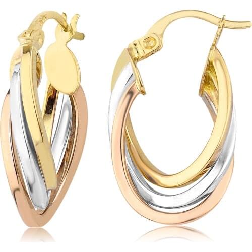 14k Triangle Hoop Earrings (12th Model 2. Size) W4E28017