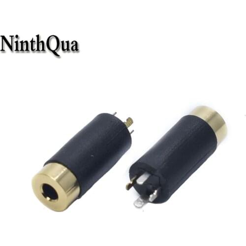 2/5/10PCS 2.5MM Audio Jack Socket 4 Pole Black Stereo Solder Panel Mount Gold Connector
