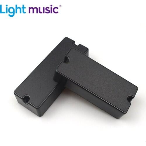 2 Hole 4 String 5 String Electric Bass Pickup Sealed Cover Solid ABS Pickup Matt Cover Black Guitar Pickup Cover Guitar Parts