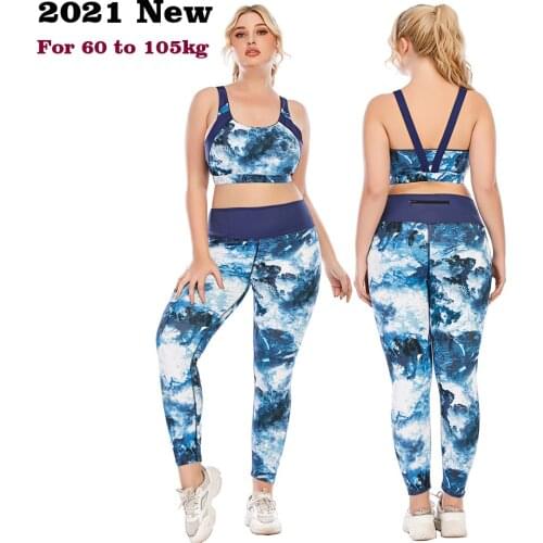 2021 New Women Tracksuit Plus Size Yoga Gym Fitness Suits Sportswear Sportsuits For Female Sport Running Sets Wear Big Large